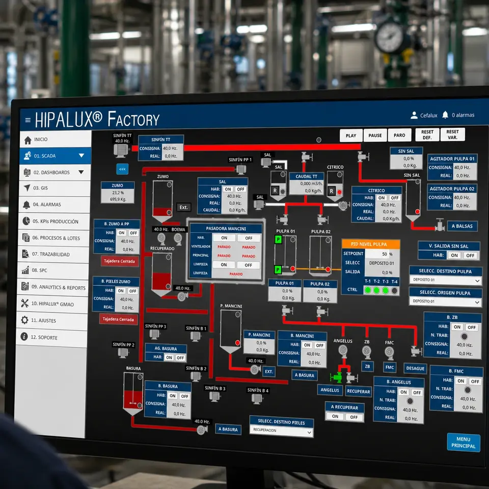 Captura de datos, supervisión y control de la instalación​.